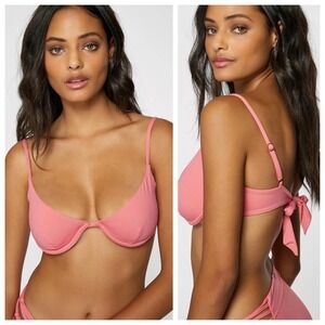 NWT O’NEILL Solids Seville Underwire Bikini Top, size Medium D Cup